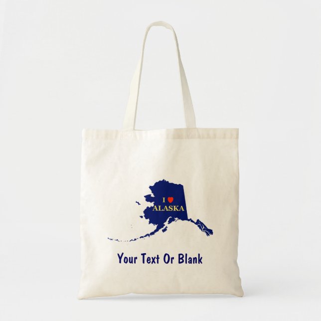 I Heart (Love) Alaska Tote Bag (Front)