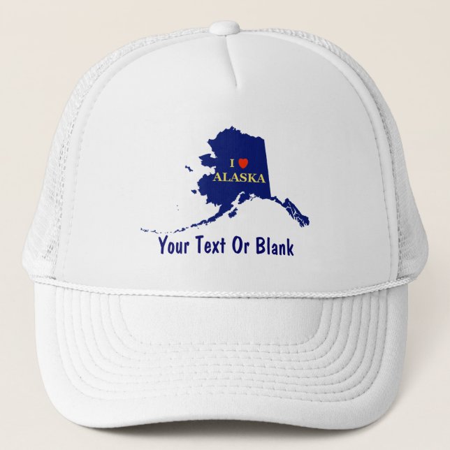 I Heart (Love) Alaska Trucker Hat (Front)