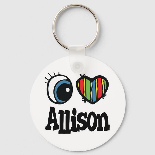 I Heart (Love) Allison Keychain (Front)