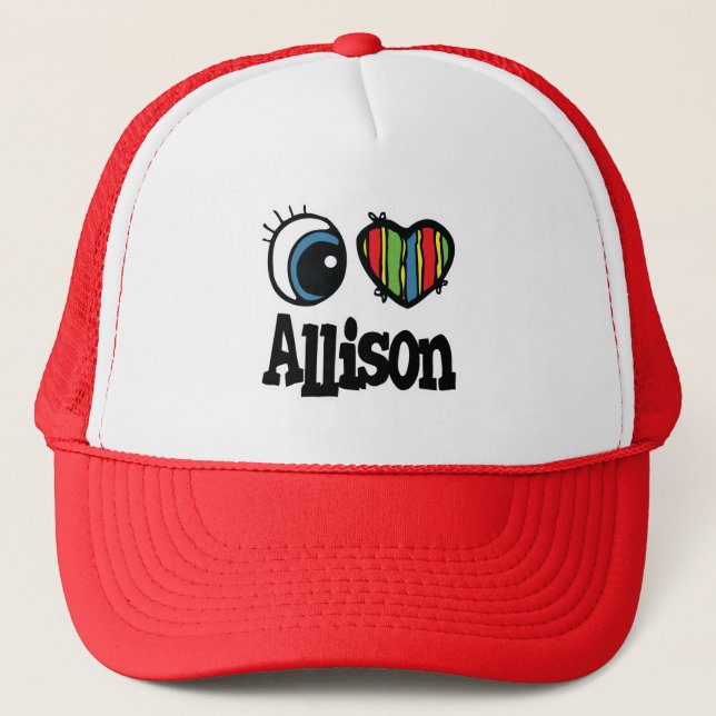 I Heart (Love) Allison Trucker Hat (Front)