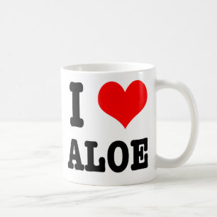 I HEART (LOVE) ALOE COFFEE MUG