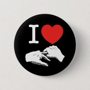 I Heart (Love) Anal 2 Inch Round Button