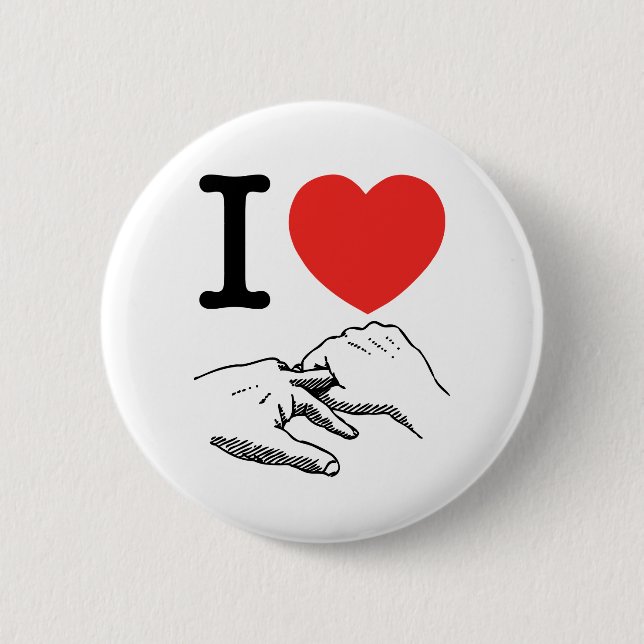 I Heart (Love) Anal 2 Inch Round Button (Front)
