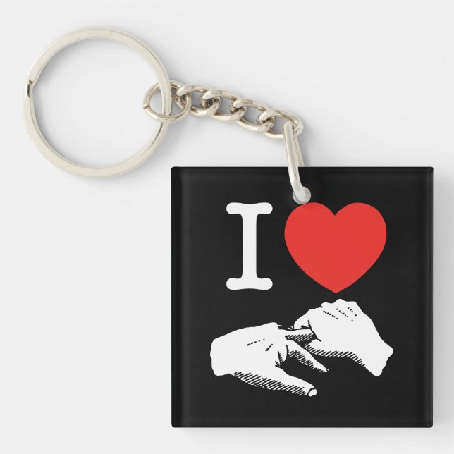 I Heart (Love) Anal Keychain (Front)