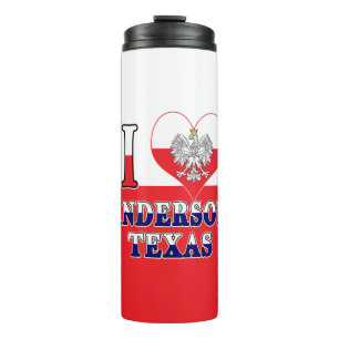 I Heart Love Anderson Texas Thermal Tumbler