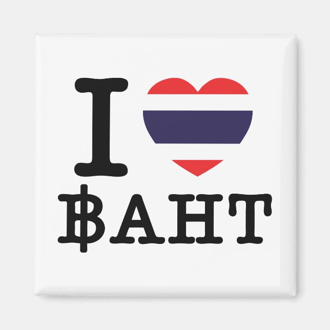 I Heart (Love) Baht Magnet (Front)