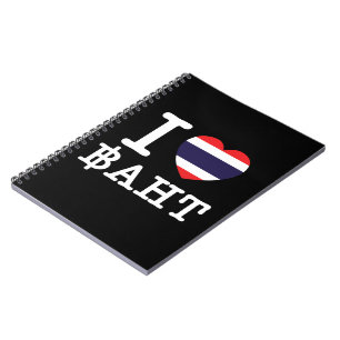 I Heart (Love) Baht Notebook