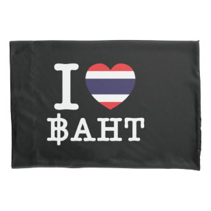 I Heart (Love) Baht Pillowcase