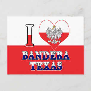 I Heart Love Bandera Texas Postcard