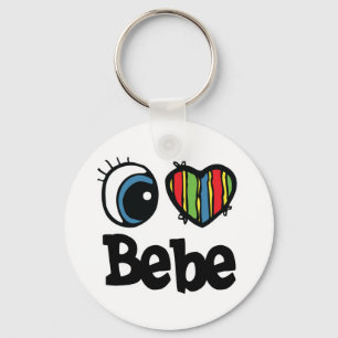 I Heart (Love) Bebe Keychain
