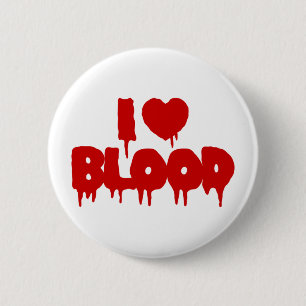 I HEART [LOVE] BLOOD 2 INCH ROUND BUTTON