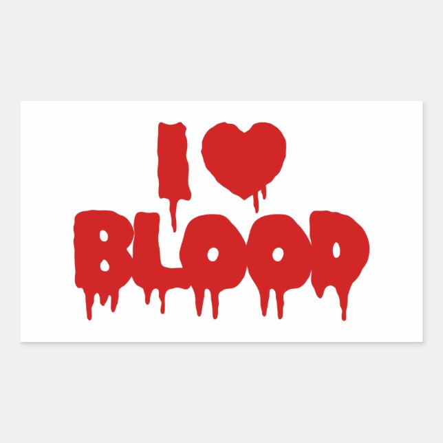 I HEART [LOVE] BLOOD STICKER (Front)