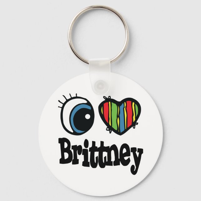 I Heart (Love) Brittney Keychain (Front)