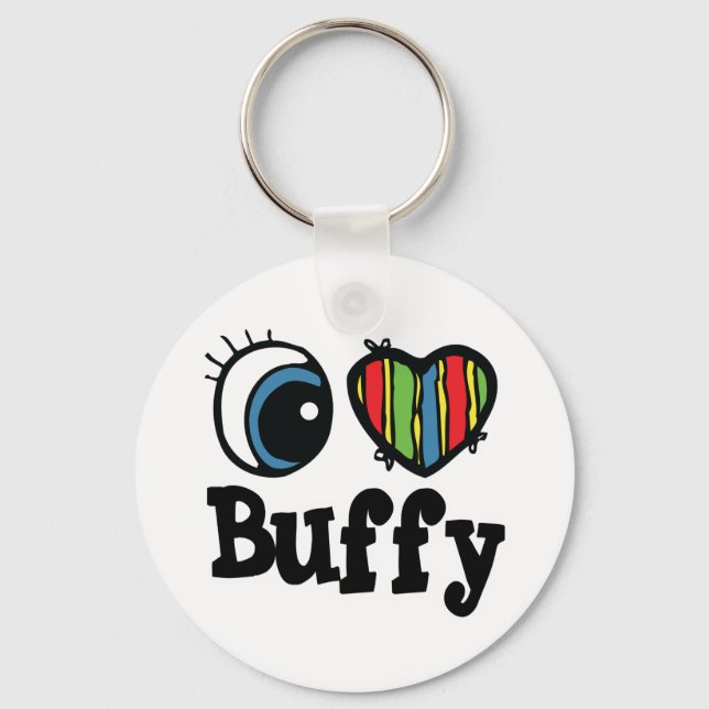 I Heart (Love) Buffy Keychain (Front)