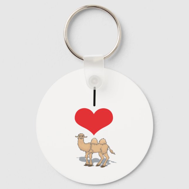 I Heart (Love) Camels Keychain (Front)