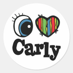 I Heart (Love) Carly Classic Round Sticker