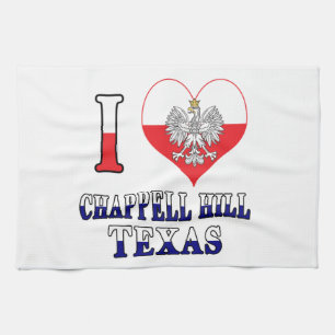 I Heart Love Chappell Hill Texas Kitchen Towel