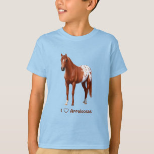 I Heart (Love) Chestnut Appaloosa Horses T-Shirt