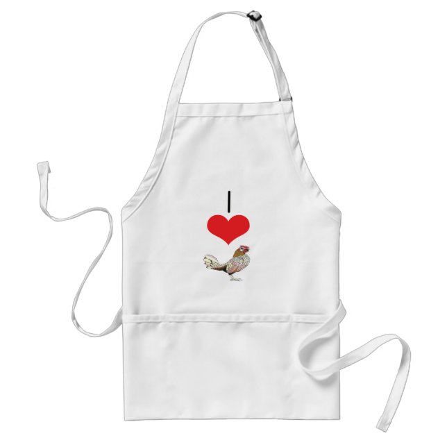 I Heart (Love) Chickens Standard Apron (Front)