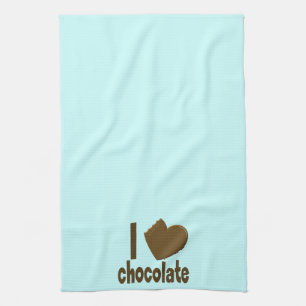 I Heart Love Chocolate Kitchen Towel