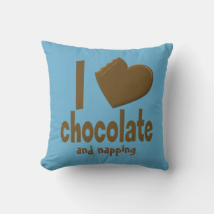 I Heart Love Chocolate Throw Pillow