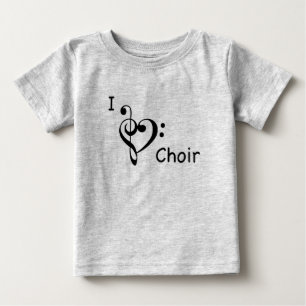 I Heart Love Choir Music Singer Vocalist Baby T-Shirt