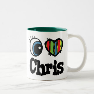 I Heart (Love) Chris Two-Tone Coffee Mug