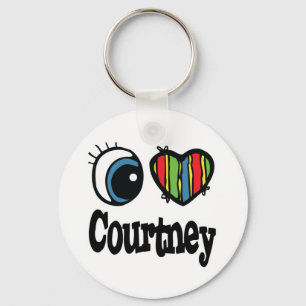 I Heart (Love) Courtney Keychain