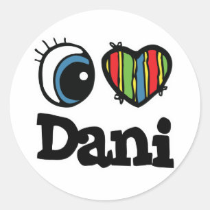 I Heart (Love) Dani Classic Round Sticker