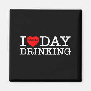 I Heart Love Day Drinking Party Funny Barbecue Fam Magnet