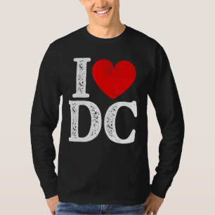 I Heart Love Dc Washington D C Distressed Souvenir T-Shirt