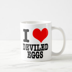 I HEART (LOVE) DEVILED EGGS COFFEE MUG