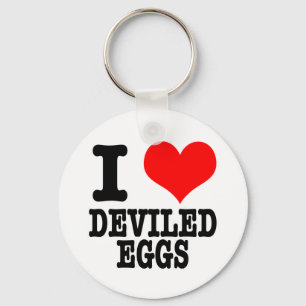 I HEART (LOVE) DEVILED EGGS KEYCHAIN