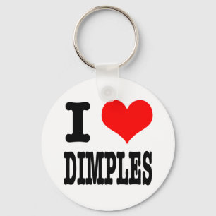 I HEART (LOVE) DIMPLES KEYCHAIN