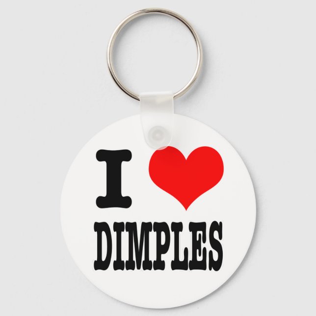 I HEART (LOVE) DIMPLES KEYCHAIN (Front)