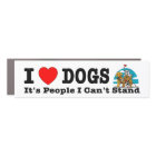 I heart (love) dogs, it's people I can't stand.