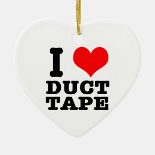 I HEART (LOVE) duct tape Ceramic Ornament
