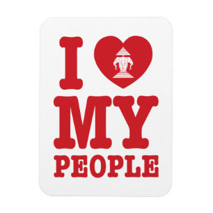 I Heart (Love) Erawan My Lao People Magnet