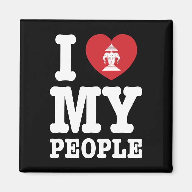 I Heart (Love) Erawan My Lao People Magnet (Front)