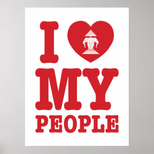 I Heart (Love) Erawan My Lao People Poster