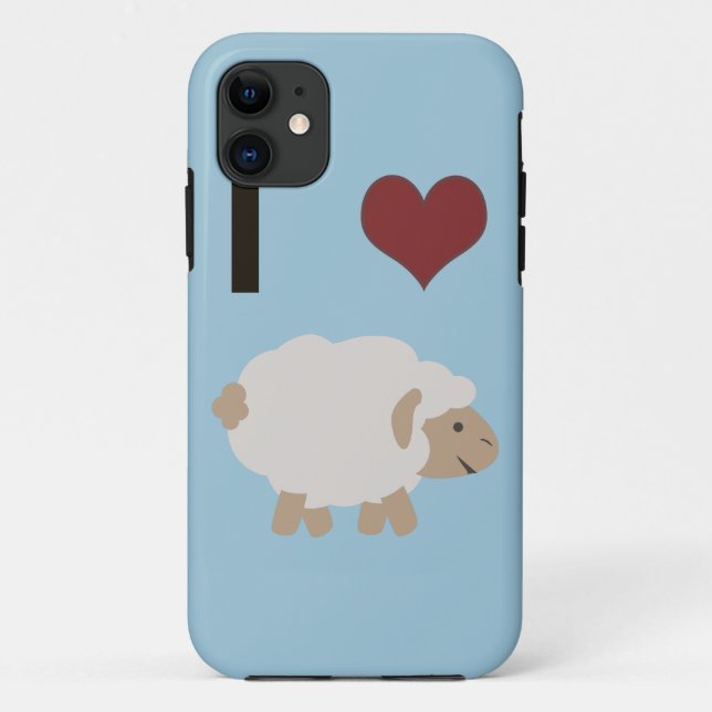 I heart (love) Ewe (you) Case-Mate iPhone Case (Back)