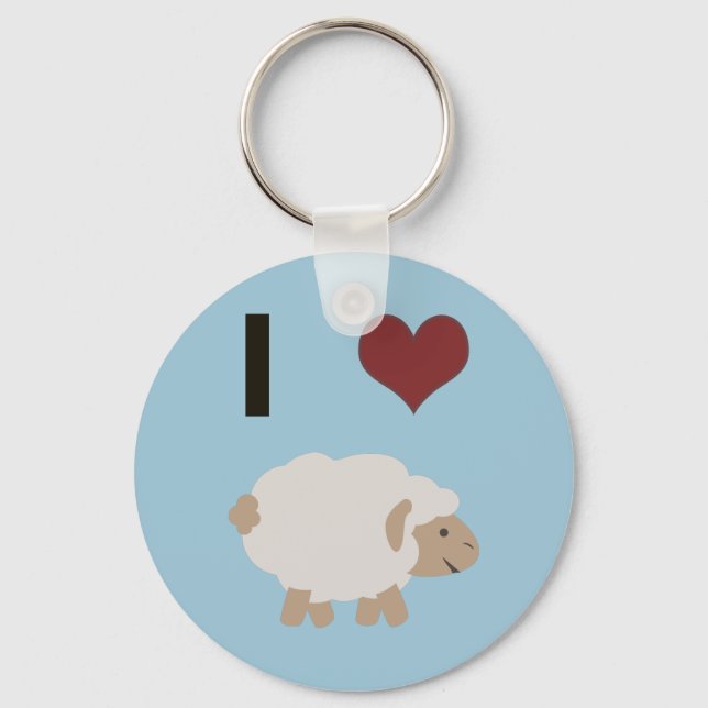 I heart (love) Ewe (you) Keychain (Front)