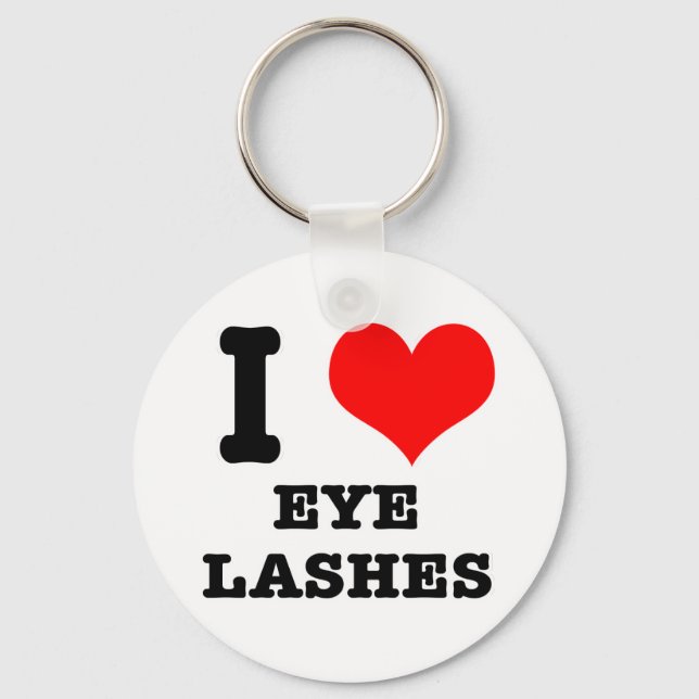 I HEART (LOVE) EYELASHES KEYCHAIN (Front)