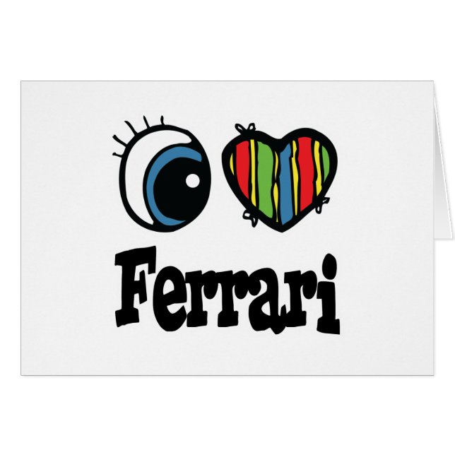 I  Heart (Love) Ferrari (Front Horizontal)