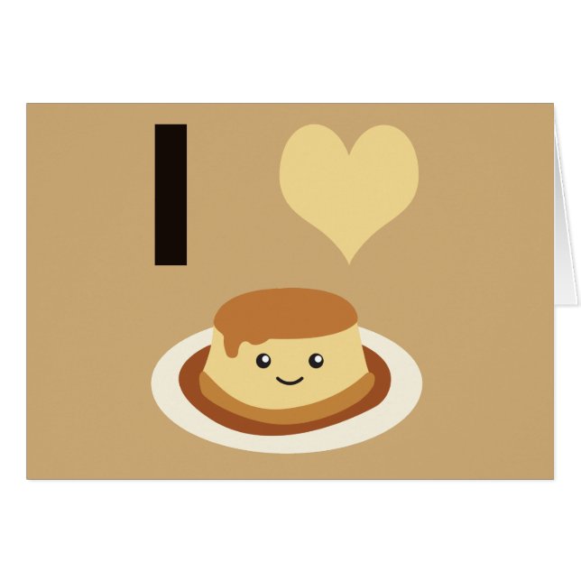 I Heart (love) flan! (Front Horizontal)