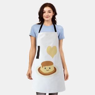 I Heart (love) flan! Adult Apron