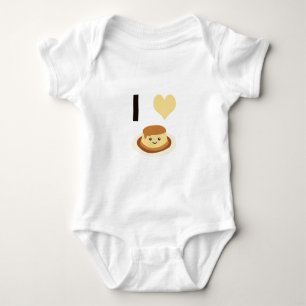 I Heart (love) flan! Baby Bodysuit