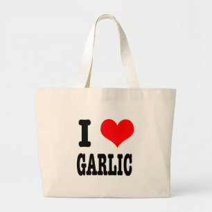I HEART (LOVE) GARLIC LARGE TOTE BAG