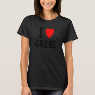 I Heart Love Geese Favourite Animal Bird Migration T-Shirt