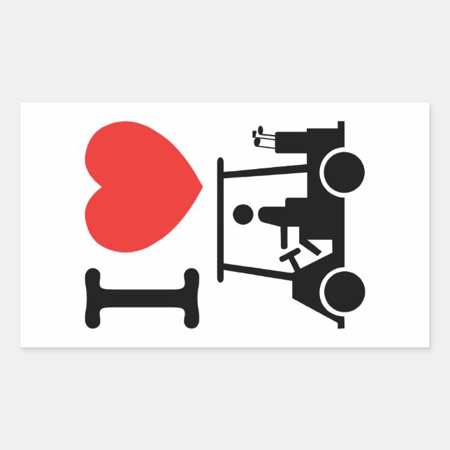 I Heart (Love) Golf Cart Sticker (Front)